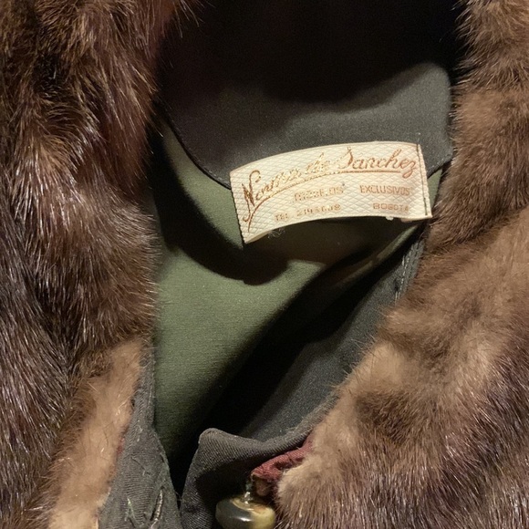 Vintage 1940s/50s Made In Columbia Mink Collar Coat Military Rare Style Medium - Picture 8 of 17